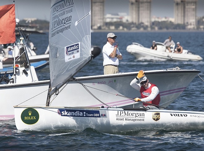 Ben Ainslie 2nd overall in Finn, GBR 3, wins last race of event - Rolex Miami OCR ©  Rolex/Daniel Forster http://www.regattanews.com